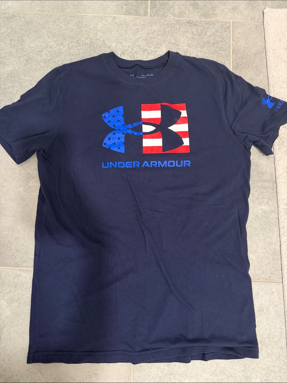 Under Armour Navy Blue Men’s Short Sleeve Flag Logo Tee